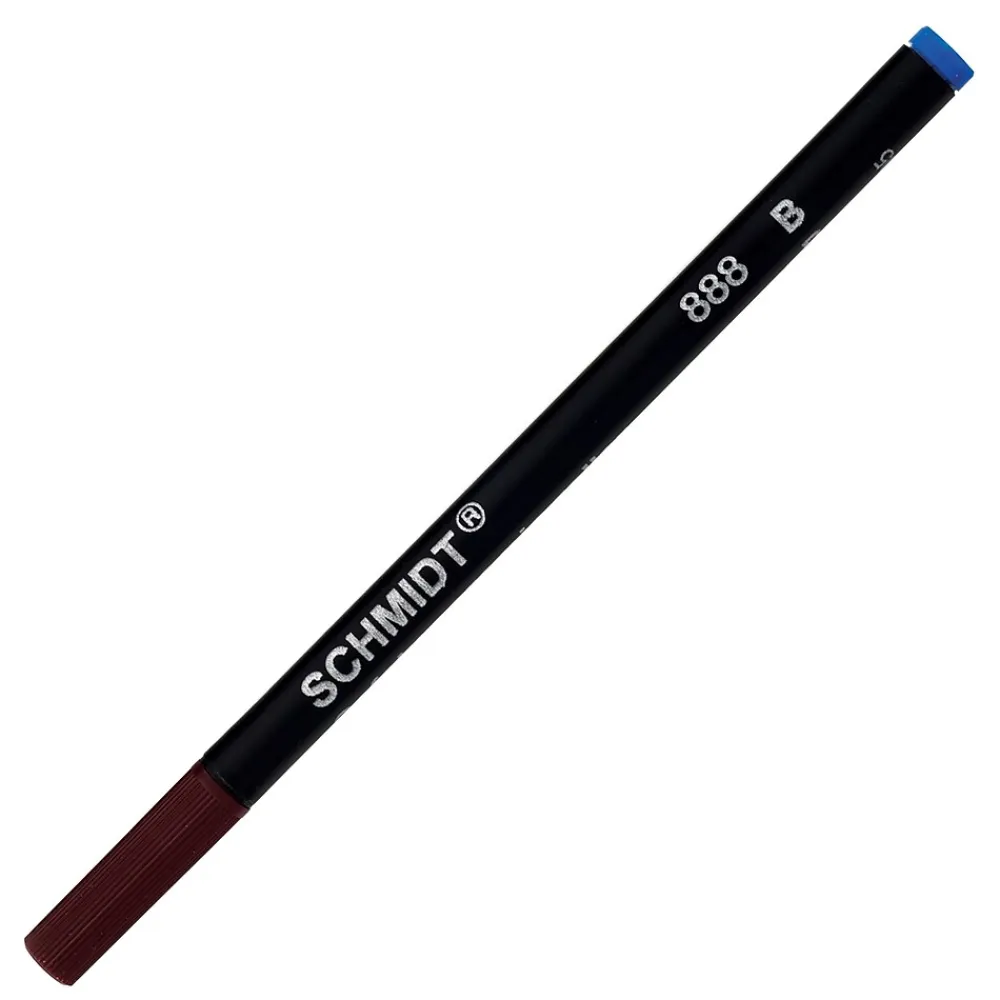 Pens|Schmidt Ink Schmidt 888 Safety Ceramic Rollerball Plastic Tube Refill, Fits Parker Rollerball Pens, Broad, Blue, 2 Pack (SC58114)