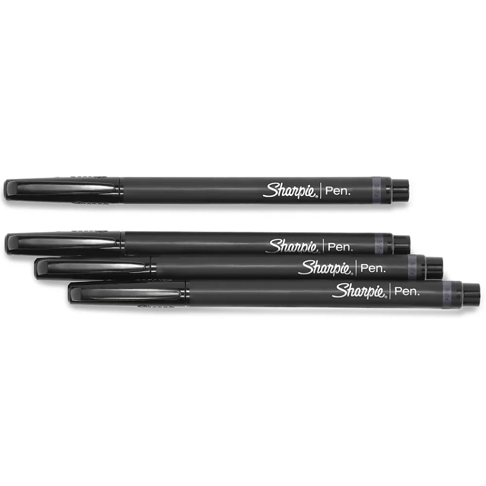 Pens|Sharpie Felt Pen, Fine Point, 0.4mm, Black Ink, 36/Box (2083009)