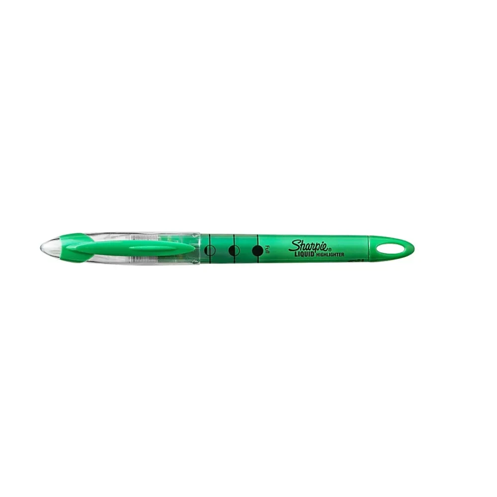 Highlighters|Sharpie Liquid Highlighter, Chisel Tip, Green, Dozen (24426/1754468)