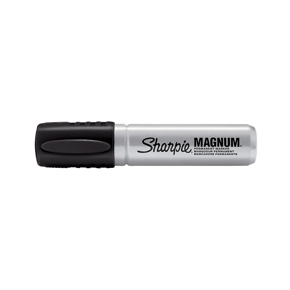 Markers|Sharpie Magnum Tank Permanent Marker, Chisel Tip, Black, 12/Pack (44001A)