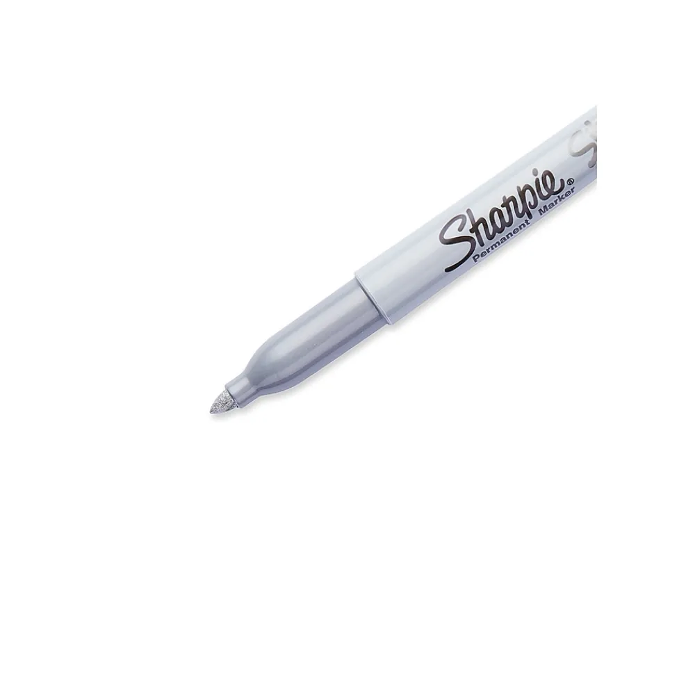 Markers|Sharpie Metallic Permanent Marker, Fine Tip, Gray/Silver, 4/Pack (39109)