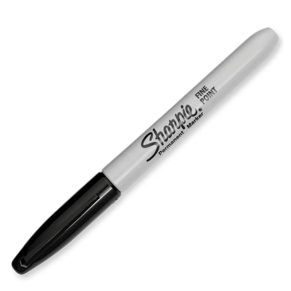 Markers|Sharpie Permanent Marker, Fine Tip, , 5/Pack (30665) Black