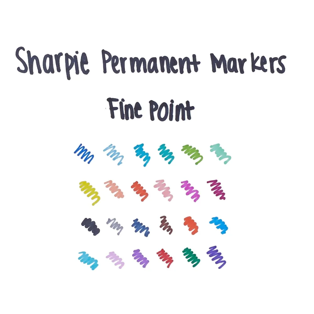 Markers|Sharpie Permanent Markers, Fine Tip, , 12/Pack (30008) Purple