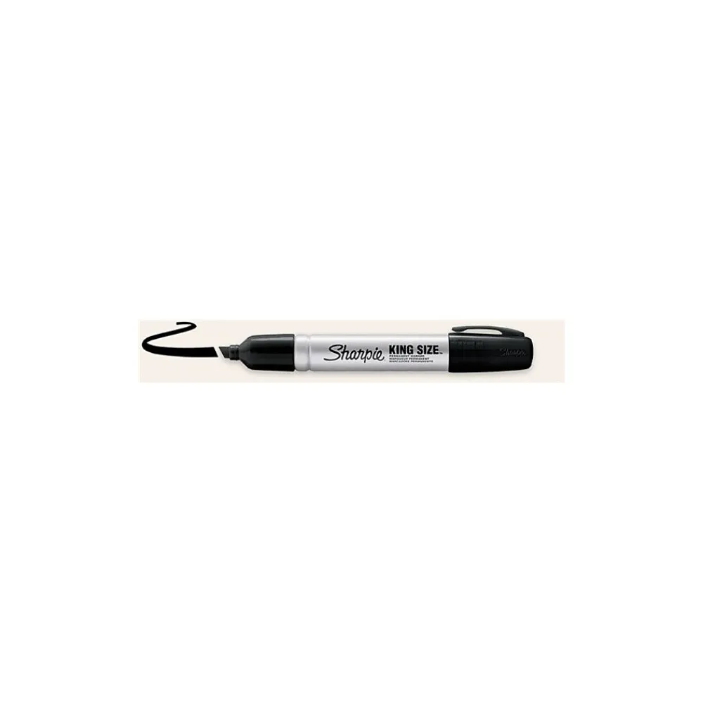 Markers|Sharpie Pro King Size Permanent Marker, Chisel Tip, Black Ink, Dozen (15001)