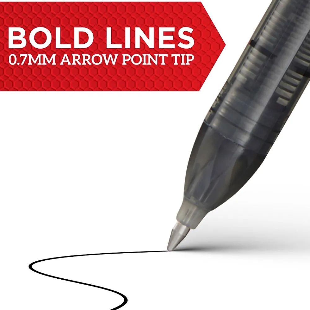 Pens|Sharpie Rollerball Pen, Arrow Point Pen for Bold Lines, Blue Ink, Dozen (2101306)