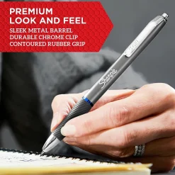 Pens|Sharpie S-Gel Metal RT Gel Pen, Medium Point, Black Ink, 2/Pack (2153653) Silver