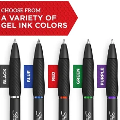 Pens|Sharpie S-Gel Retractable Gel Pen, Ultra Fine Point, Black Ink, 4/Pack (2141125)