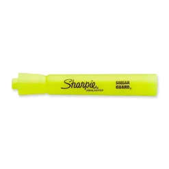 Highlighters|Sharpie Tank Highlighter, Chisel Tip, Fluorescent Yellow, 36/Pack (1920938)