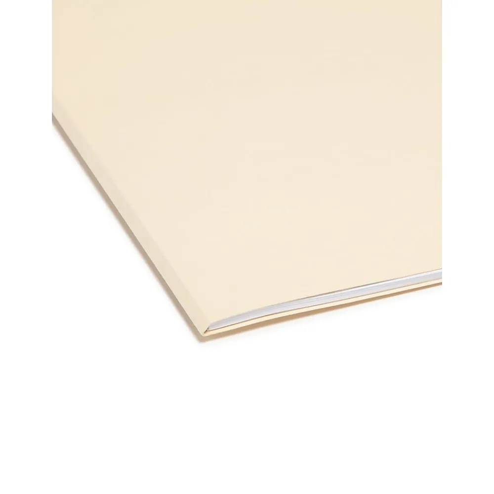 File Folders|Smead 100% Recycled File Folders, 1/3-Cut Tab, Letter Size, Manila, 100/Box (10339)