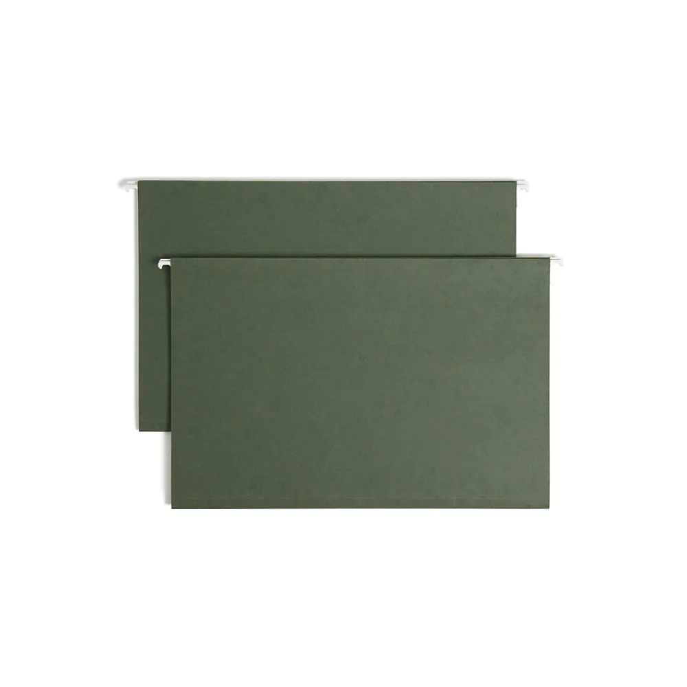 Hanging File Folders|Smead Box Bottom Hanging File Folders, 1" Expansion, Legal Size, Standard Green, 25/Box (64339)