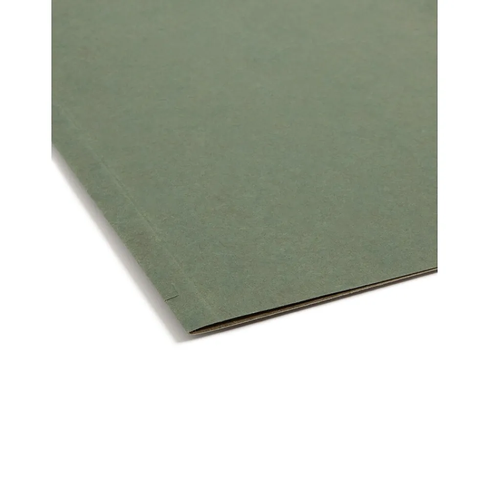 Hanging File Folders|Smead Box Bottom Hanging File Folders, 1" Expansion, Legal Size, Standard Green, 25/Box (64339)