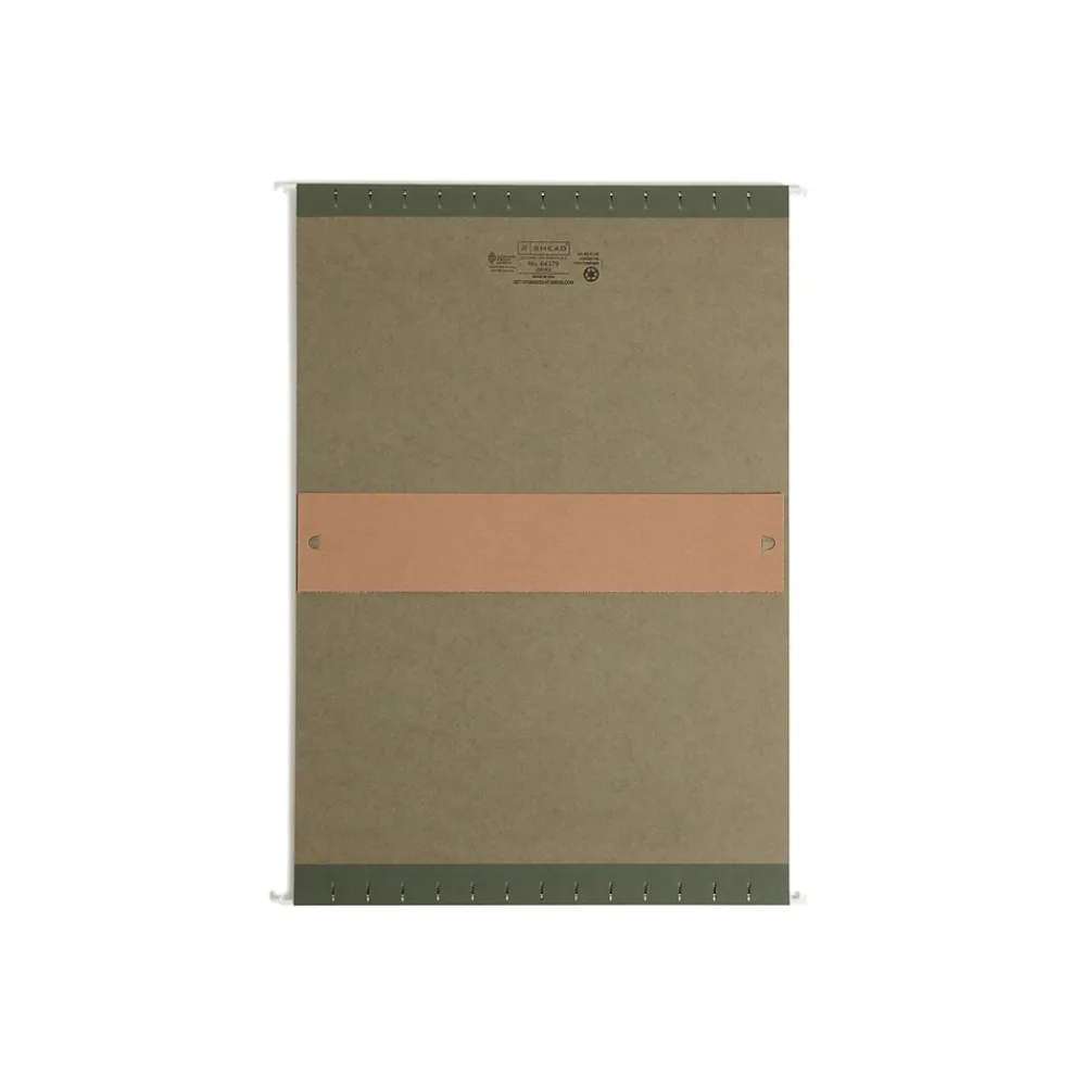Hanging File Folders|Smead Box Bottom Hanging File Folders, 3" Expansion, Legal Size, Standard Green, 25/Box (64379)
