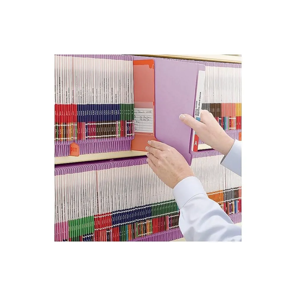 File Folders|Smead End-Tab File Folders, Shelf-Master Reinforced Straight-Cut Tab, Letter Size, , 100/Bx (25410) Lavender