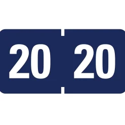 Labels|Smead ETYJ Color-Coded Year Label, 2020, Label Roll, Dark Blue 500 per Roll (68320)