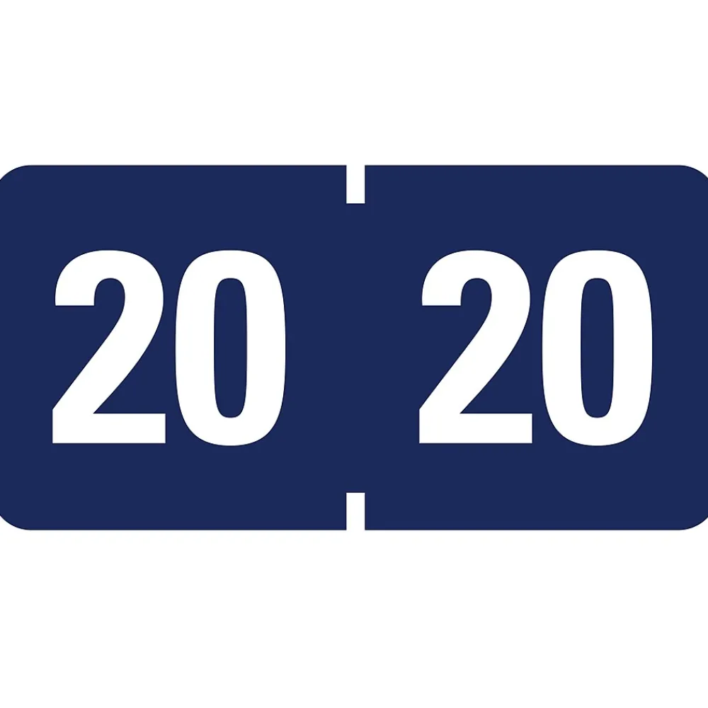 Labels|Smead ETYJ Color-Coded Year Label, 2020, Label Roll, Dark Blue 500 per Roll (68320)
