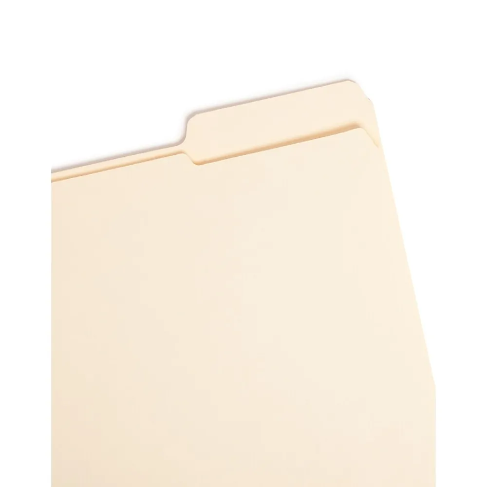 File Folders|Smead File Folders, Reinforced 1/3-Cut Tab Right Position, Letter Size, Manila, 100/Box (10337)