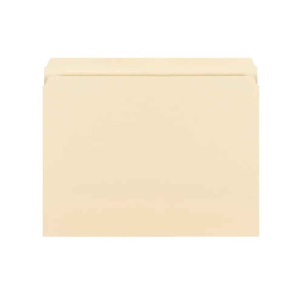 File Folders|Smead File Folders, Straight-Cut Tab, Letter Size, Manila, 100/Box (10300)