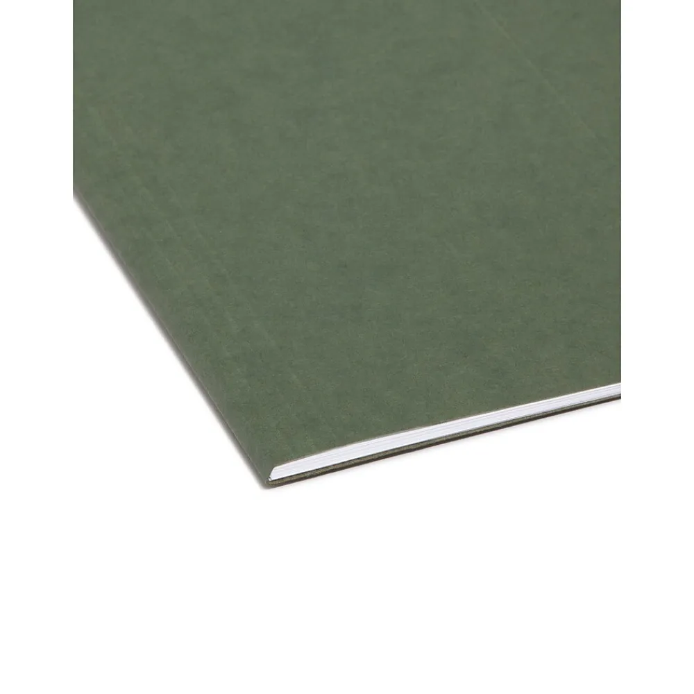 Hanging File Folders|Smead Hanging File Folders, 1/3-Cut Adjustable Tab, Legal Size, Standard Green, 25/Box (64135)