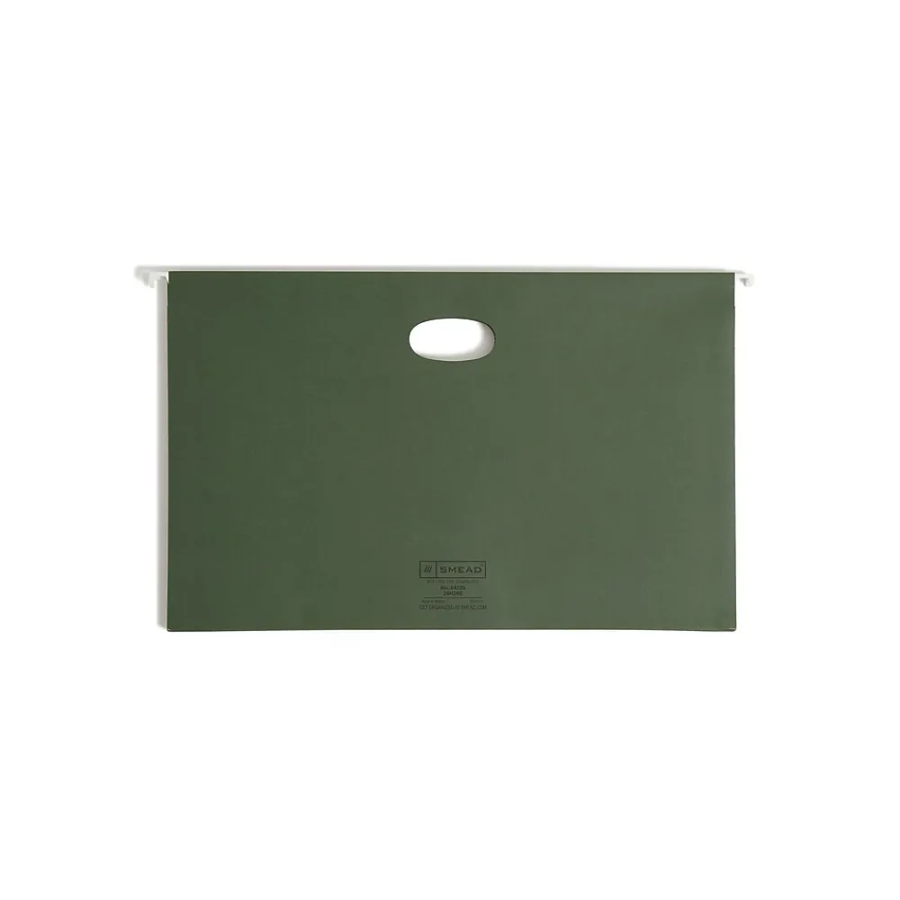 Hanging File Folders|Smead Hanging File Folders, 3 1/2" Expansion, Legal Size, Standard Green, 10/Box (64320)