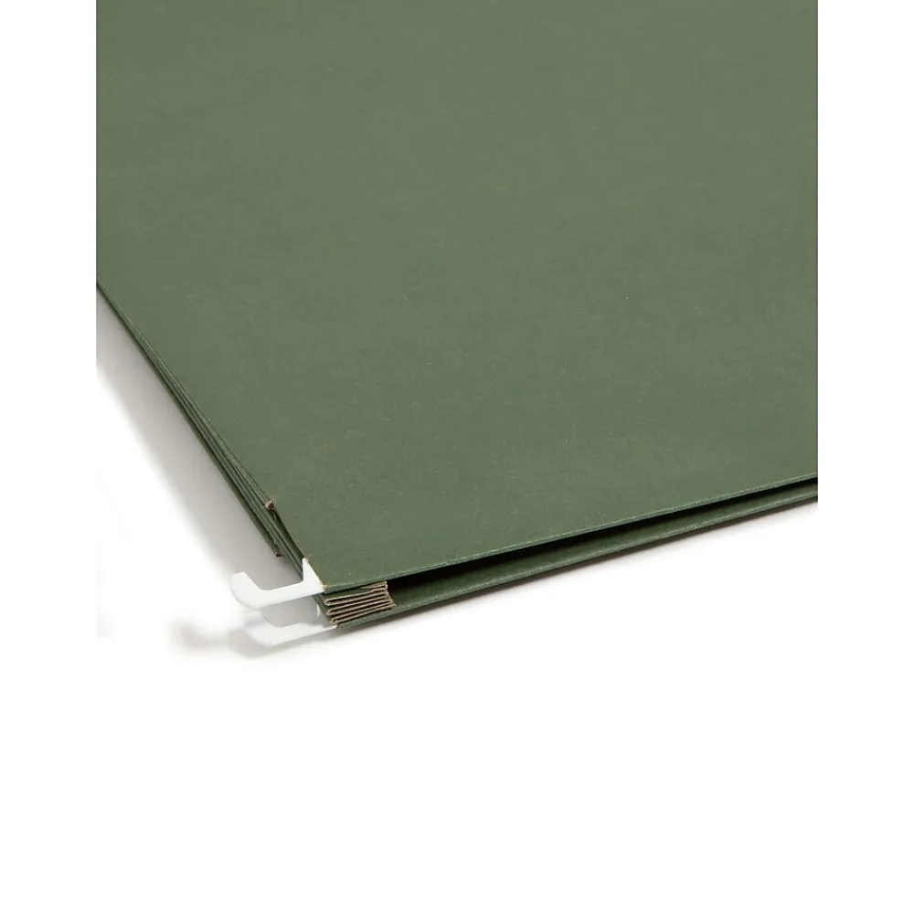 Hanging File Folders|Smead Hanging File Folders, 3 1/2" Expansion, Legal Size, Standard Green, 10/Box (64320)