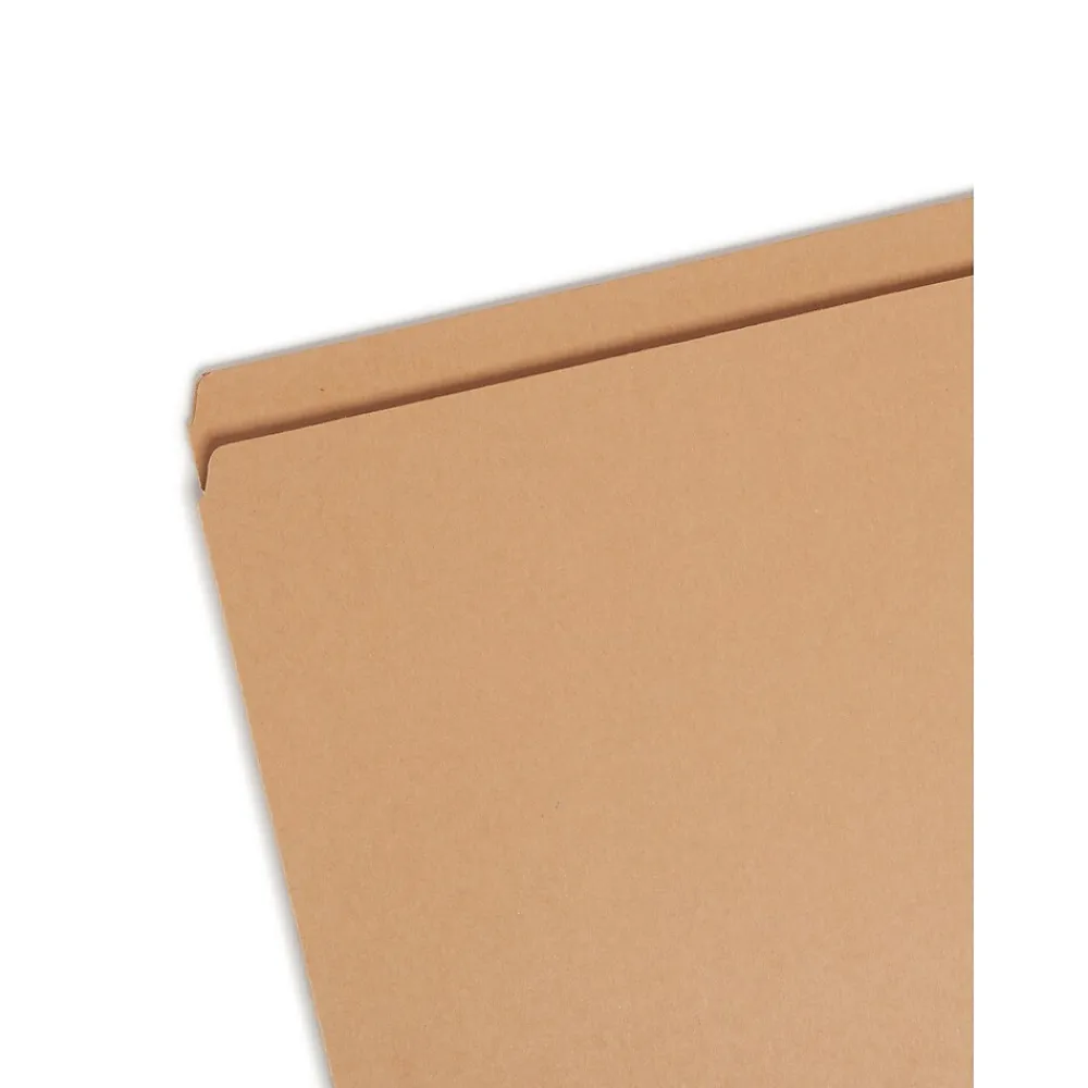 File Folders|Smead Heavy Duty Straight Cut Tab File Folder, Legal Size, Kraft, 100/Box (15710)