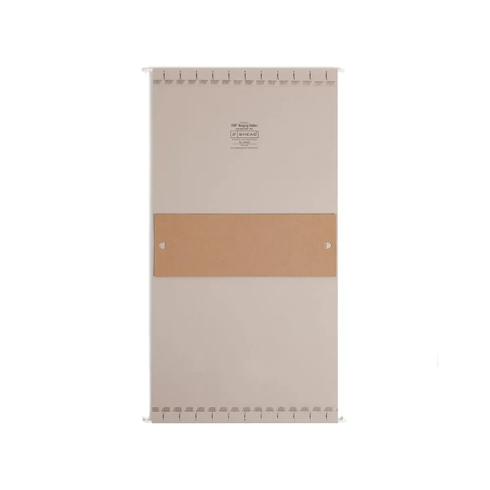Hanging File Folders|Smead Heavy Duty TUFF Box Bottom Hanging File Folder, 4" Expansion, 1-Tab, Letter Size, Steel Gray, 18/Box (64242)