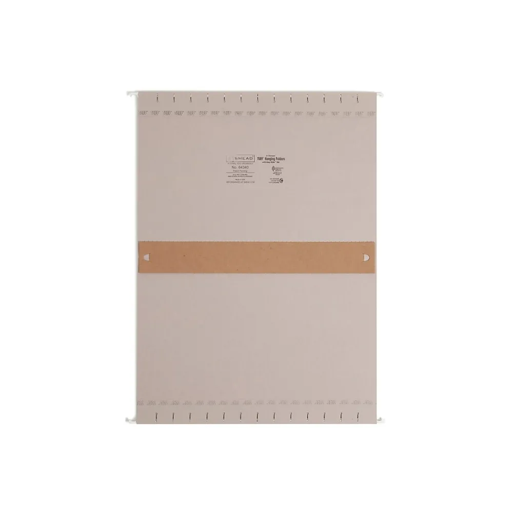 Hanging File Folders|Smead Heavy Duty TUFF Hanging File Folders with Easy Slide™ Tab, 1/3 Cut, Legal Size, Steel Gray, 18/Box (64340)
