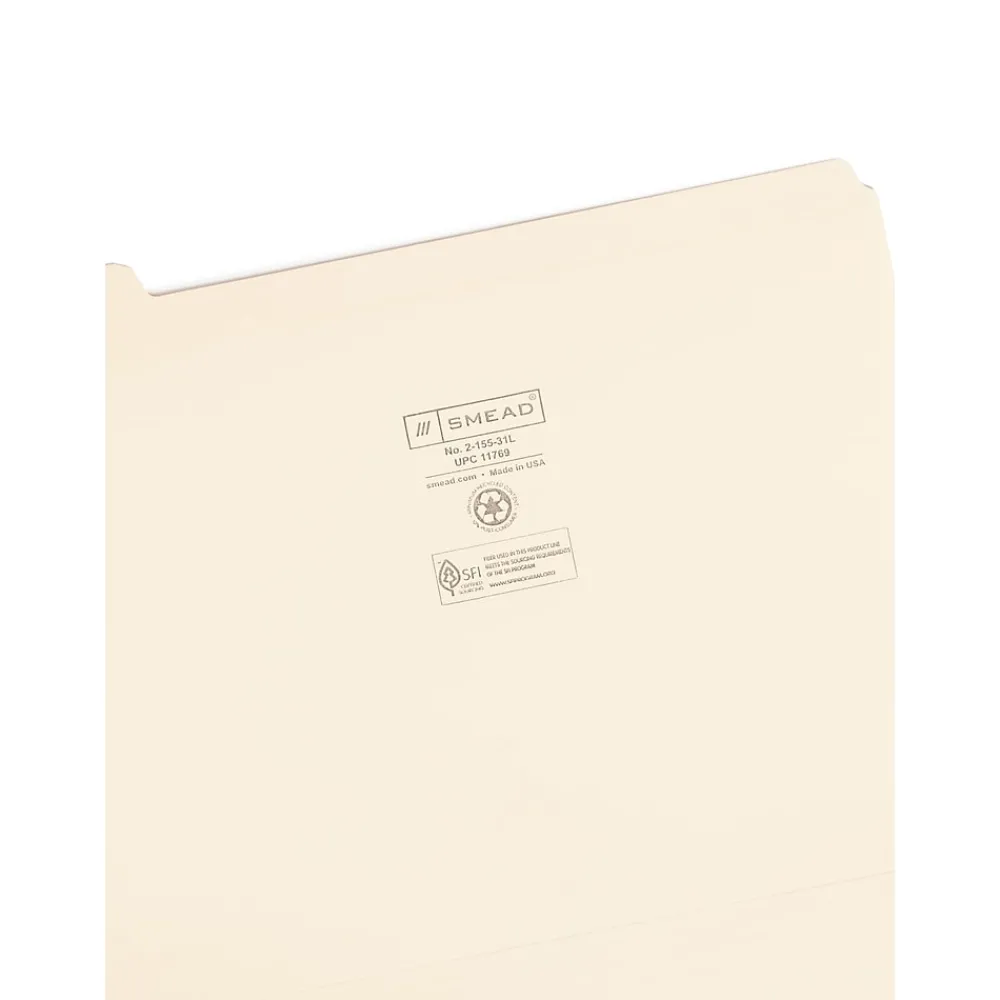 File Folders|Smead Indexed File Folder Set, Daily (1-31) Folders, Reinforced 1/5-Cut Tab, Letter Size, Manila, 31 per Set (11769)