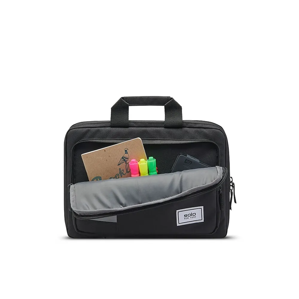Laptop Bags|Solo 13.3" Fabric Water Resistant Laptop Bag, Black (PRO151-4X)