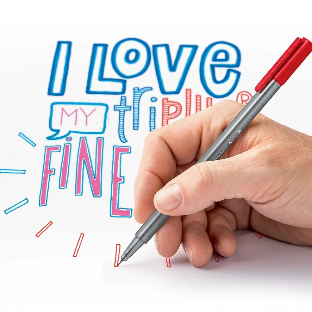 Pens|Staedtler triplus Fineliner 334 Felt Pens, Super Fine Point, Assorted Ink, 10 Pack (334 SB10US)