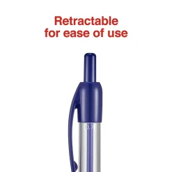 Pens|Staples Ballpoint Retractable Pens, Fine Point, Blue Ink, Dozen (50788)
