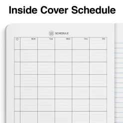Composition Notebooks|Staples Composition Notebook, 7.5" x 9.75", Wide Ruled, 80 Sheets, Black/White, 48 Notebooks/Carton (ST55076CT)