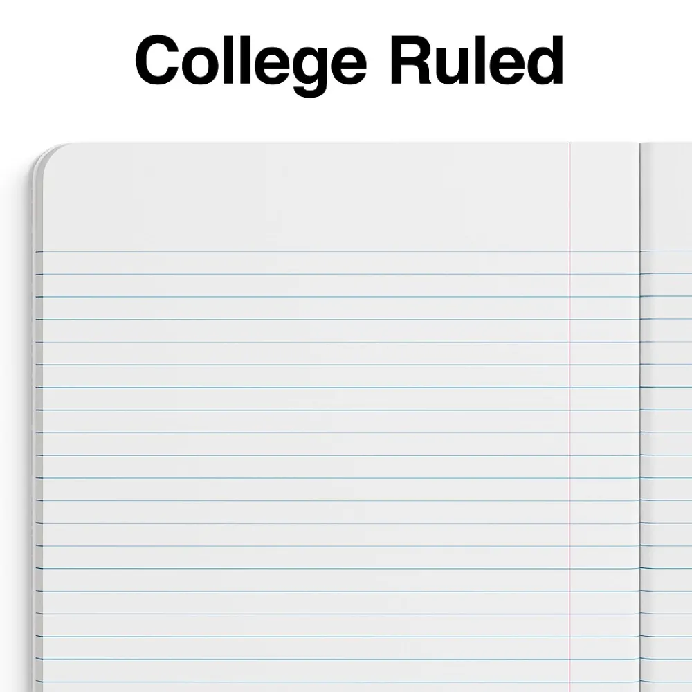 Composition Notebooks|Staples ® Composition Notebook, 7.5" x 9.75", College Ruled, 100 Sheets, (ST55065) Red