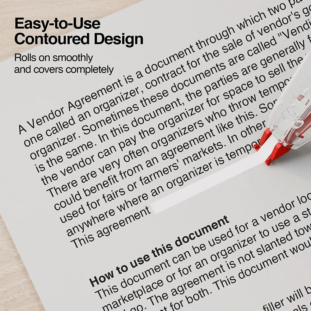 Correction & White-Out|Staples ® Correction Tape, White, 2/Pack (ST59821-CC)
