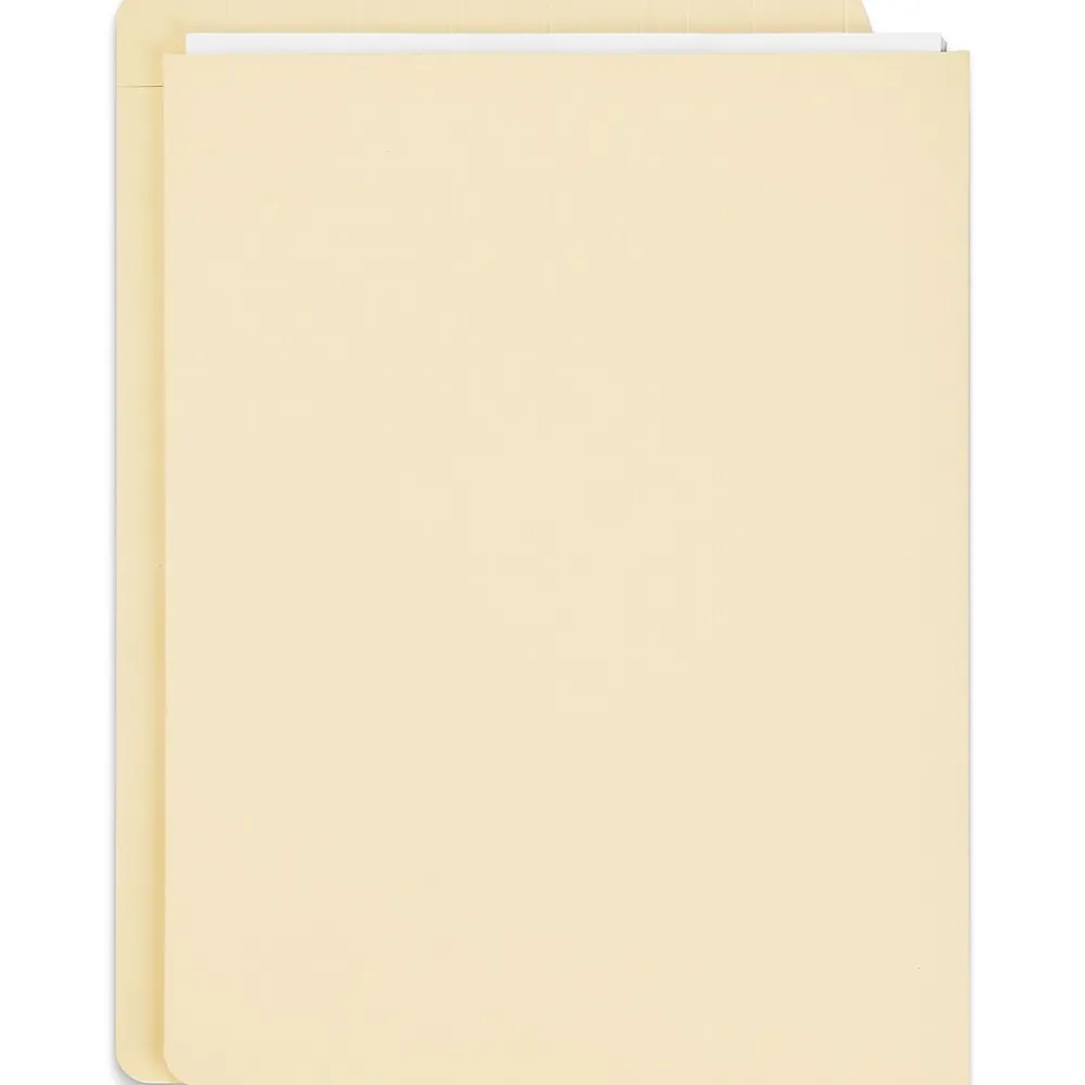 File Folders|Staples End Tab File Folder, Straight Cut, Letter Size, Manila, Reinforced Tab, 50/Box (ST62572)