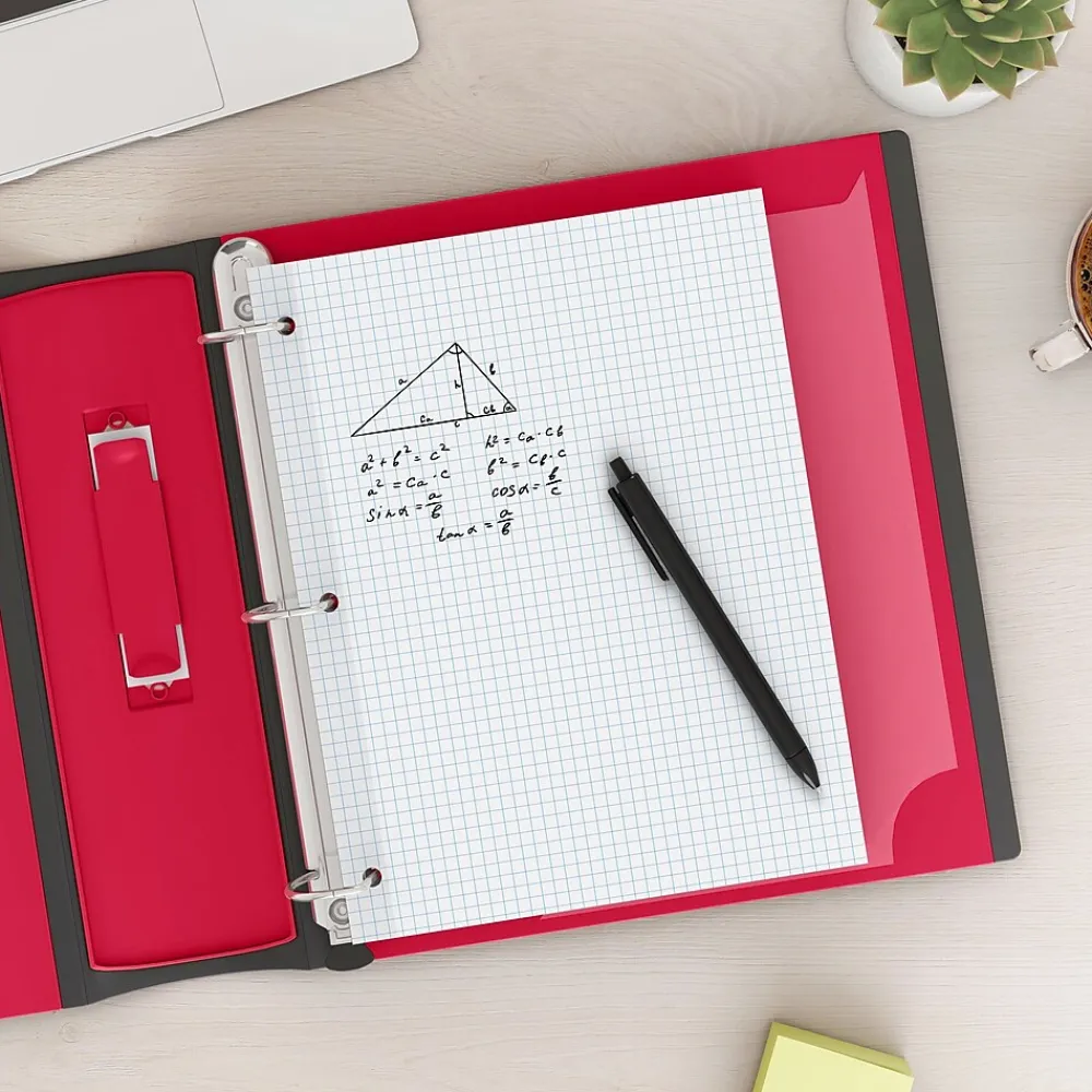 Filler Paper|Staples Graph Ruled Filler Paper, 8.5" x 11", White, 100 Sheets/Pack, 12 Packs/Carton (TR25549)