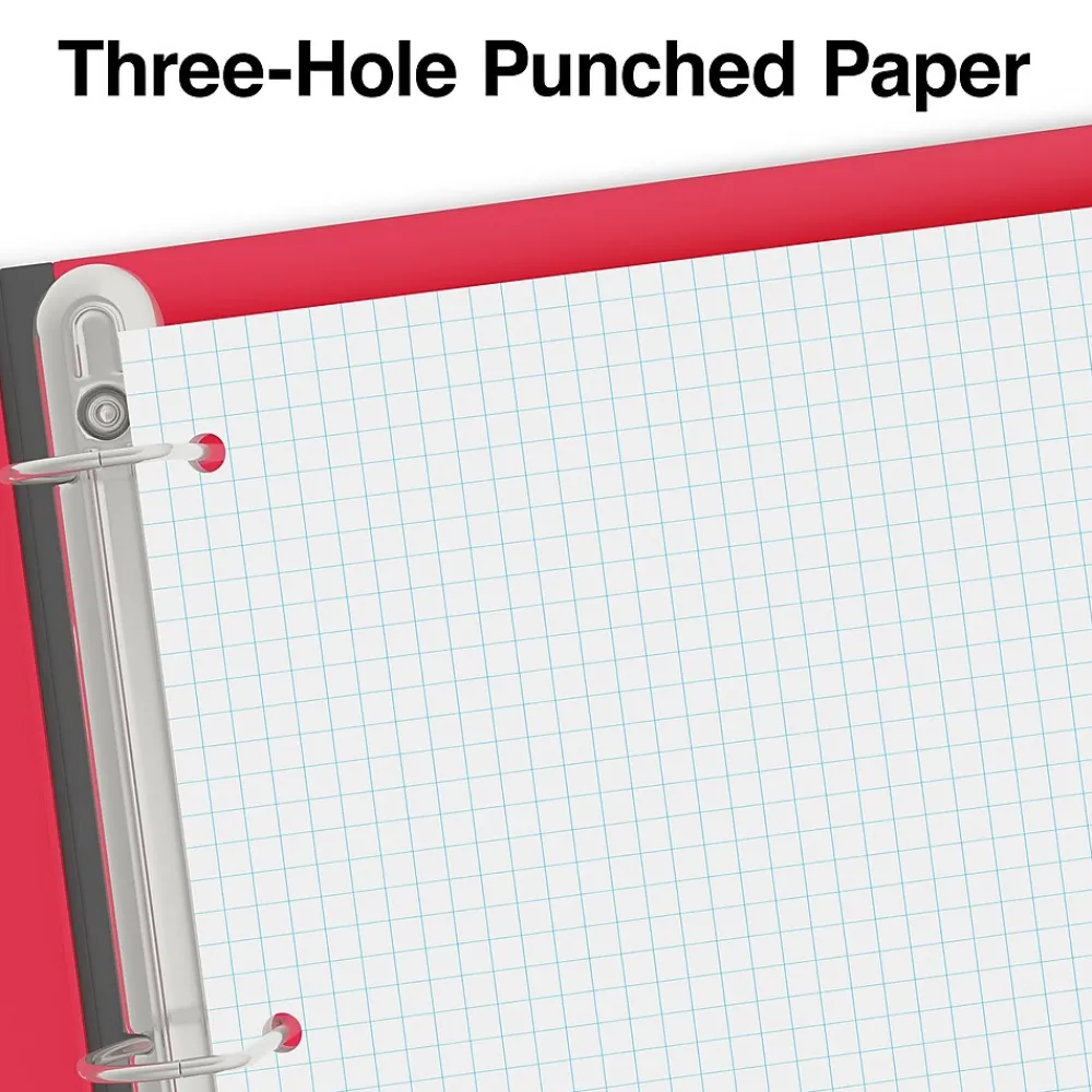 Filler Paper|Staples Graph Ruled Filler Paper, 8.5" x 11", White, 100 Sheets/Pack (TR25139)