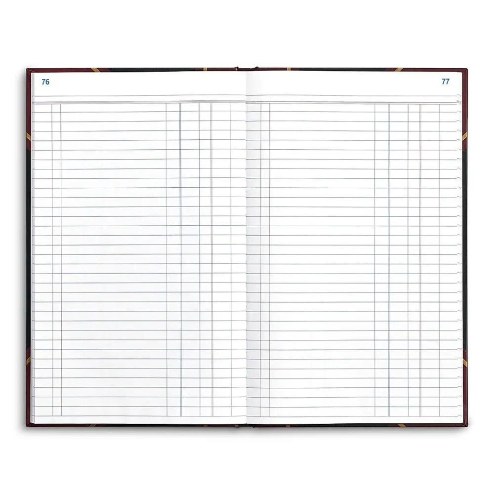 Journals|Staples Hard Journal, 7.25"W x 11.75"H, Black/Burgundy (217687)