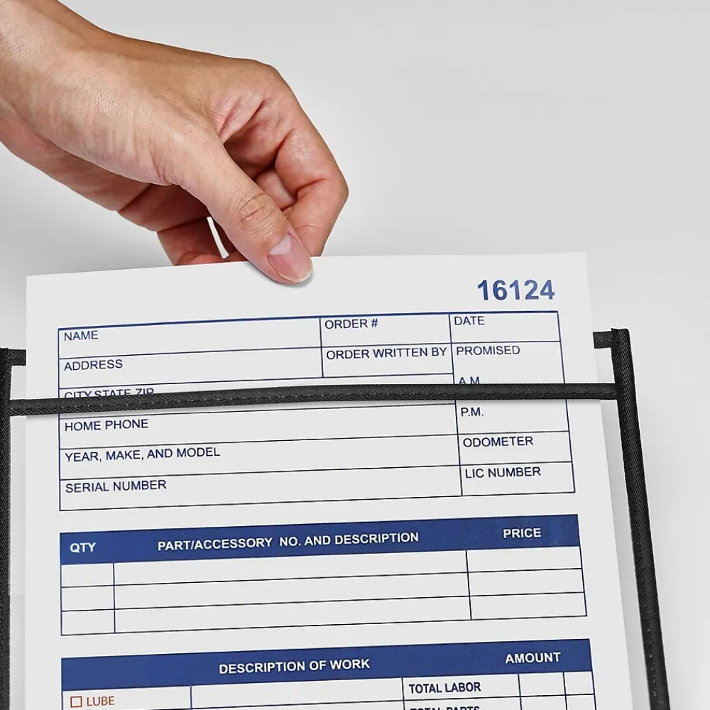 Sheet Protectors|Staples Heavy Weight Stitched Job Ticket Holder, 8.5" x 11", Clear, 25/Pack (17700)