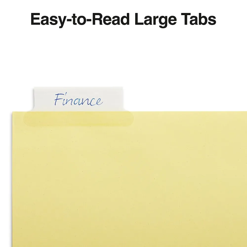 Dividers|Staples Large Tab Insertable Paper Dividers, Clear 5 Tab, Buff (13486/11110)