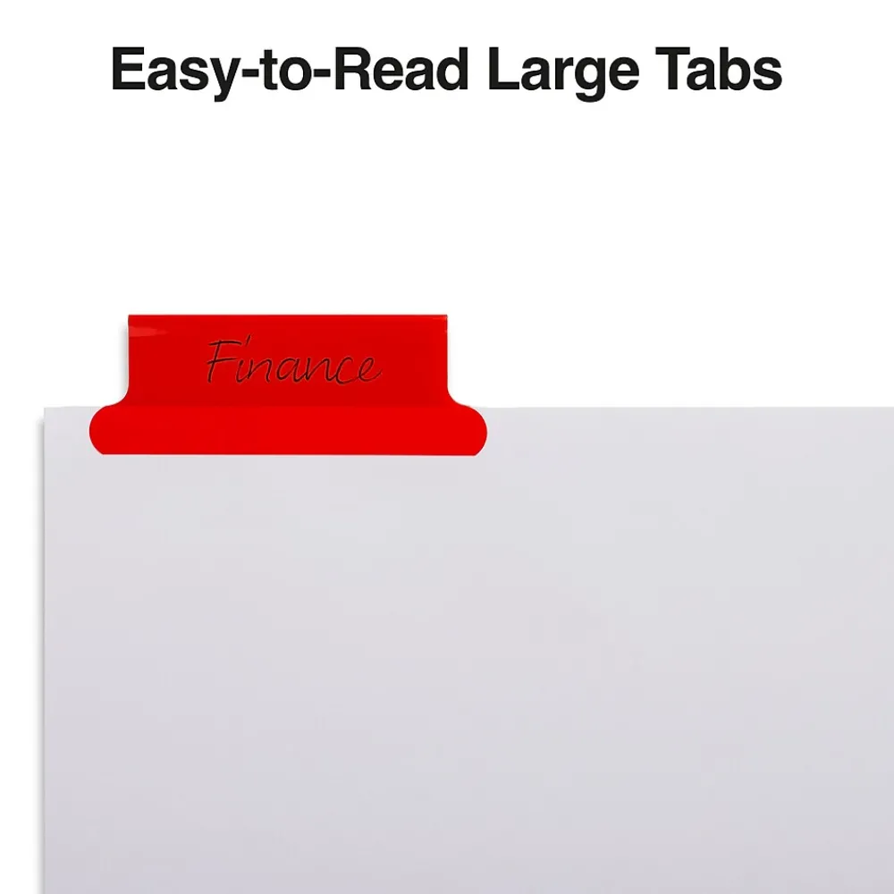 Dividers|Staples Large Tab Insertable Dividers, 5-Tab, Assorted Colors (13489/11121)