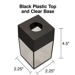 Clips & Fasteners|Staples Magnetic Paper Clip Dispenser, Clear/Black (10590)