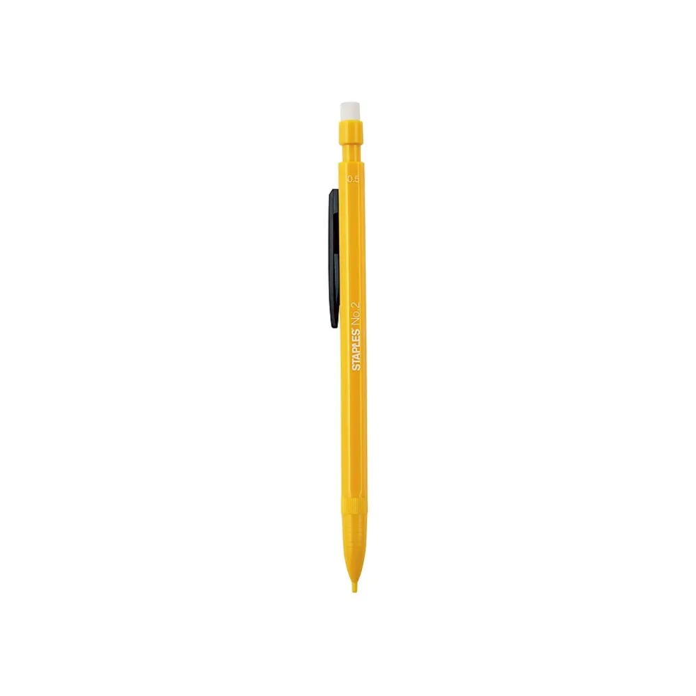 Pencils|Staples Mechanical Pencil, 0.5mm, #2 Soft Lead, Dozen (10942-CC)