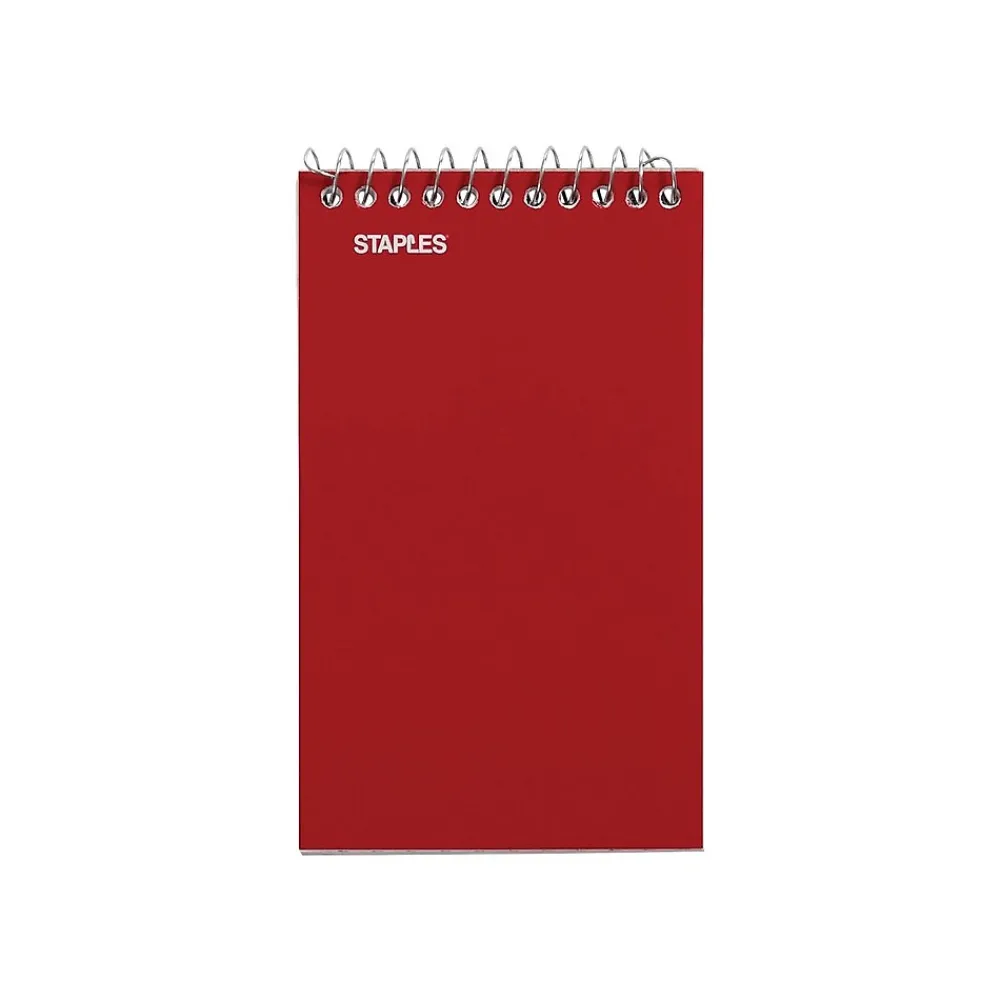 Notebooks|Staples Memo Pads, 3" x 5", College Ruled, Assorted Colors, 75 Sheets/Pad, 240 Pads/Pack (TR11491CT)