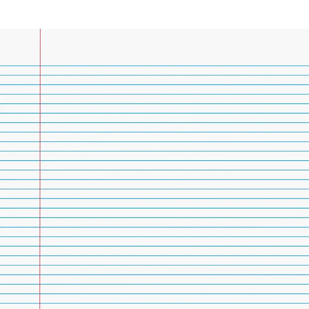 Notepads|Staples Notepads, 8.5" x 11" (US letter), Narrow Ruled, , 50 Sheets/Pad, Dozen Pads/Pack (ST57420) White