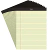 Notepads|Staples Notepads, 8.5" x 11.75", Wide Ruled, Canary, 50 Sheets/Pad, Dozen (ST57300)