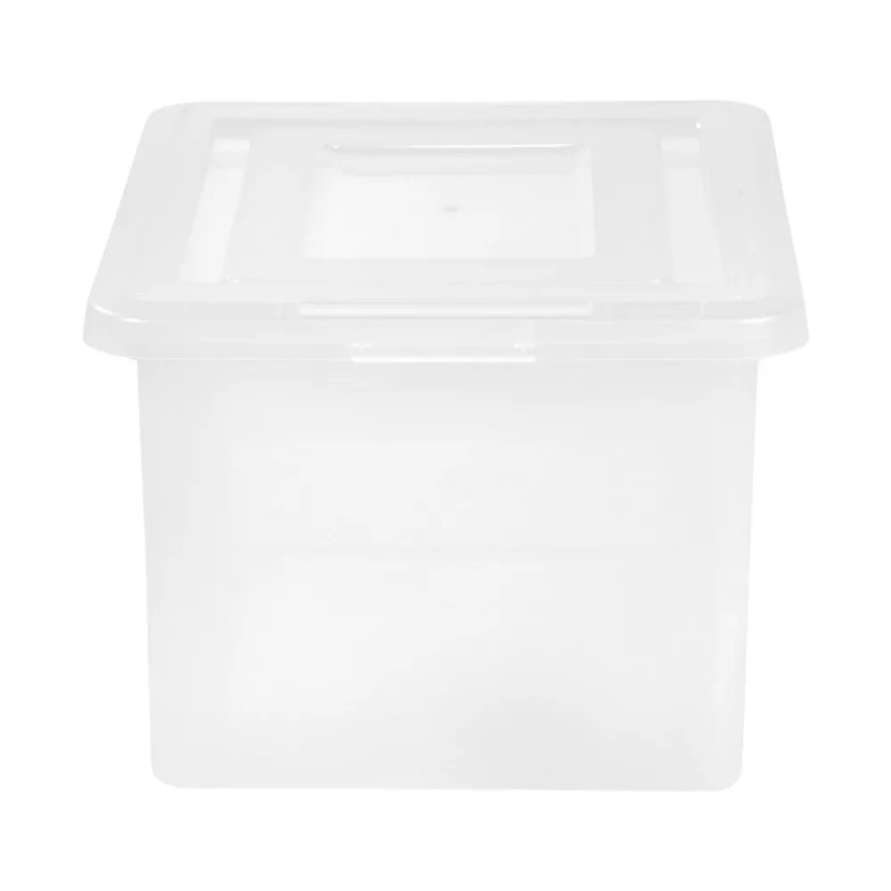 File Storage|Staples Plastic File Box, Letter/Legal Size, Clear (140050)
