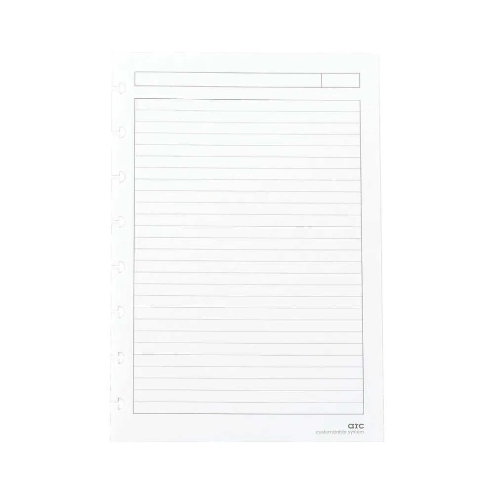 Filler Paper|Staples Premium Arc Notebook System Refill Paper, 5.5" x 8.5", 50 Sheets, Narrow Ruled, Cream (19993)