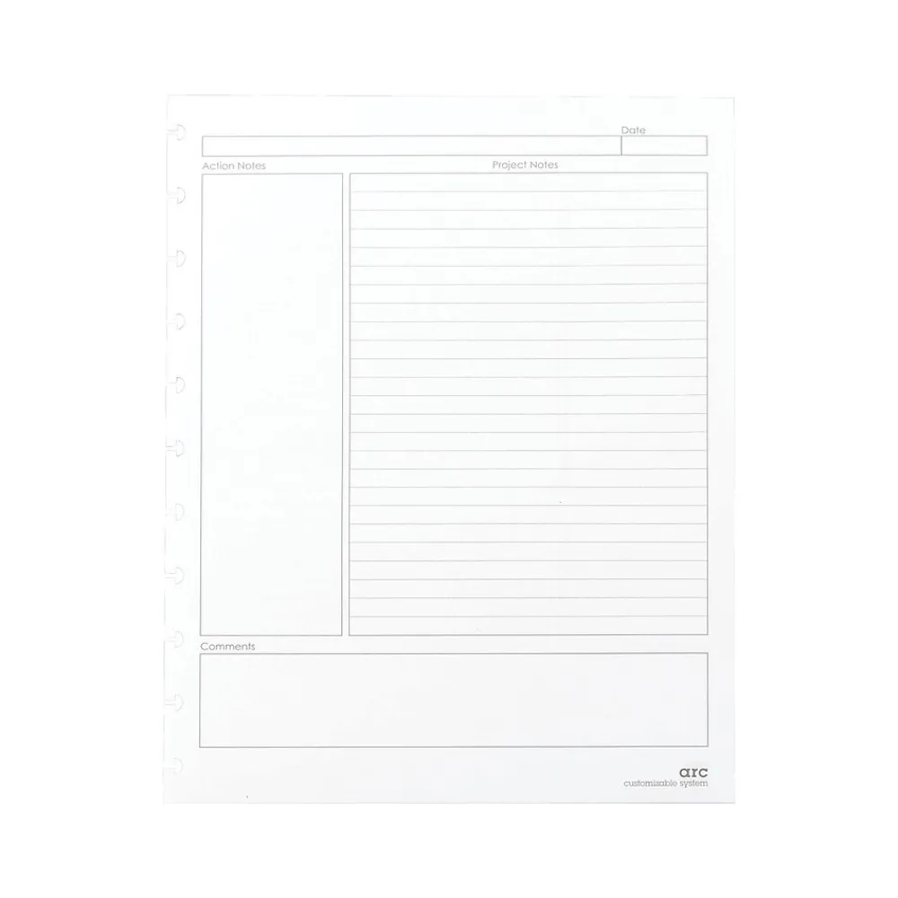 Filler Paper|Staples Premium Arc Notebook System Refill Paper, 8.5" x 11", 50 Sheets, College Ruled, White (20021)
