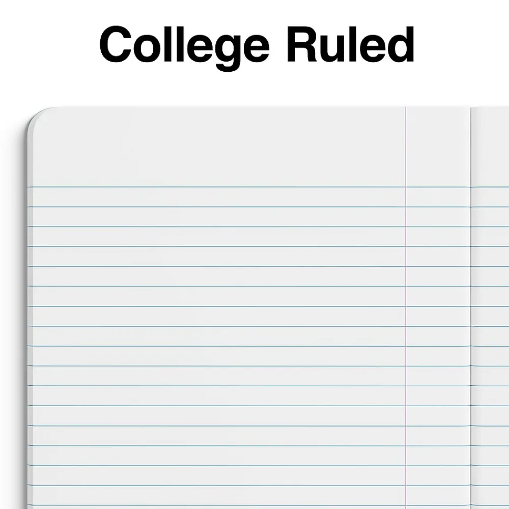 Composition Notebooks|Staples Premium Composition Notebook, 7.5" x 9.75", 100 College Ruled Sheets, Black (TR58342)
